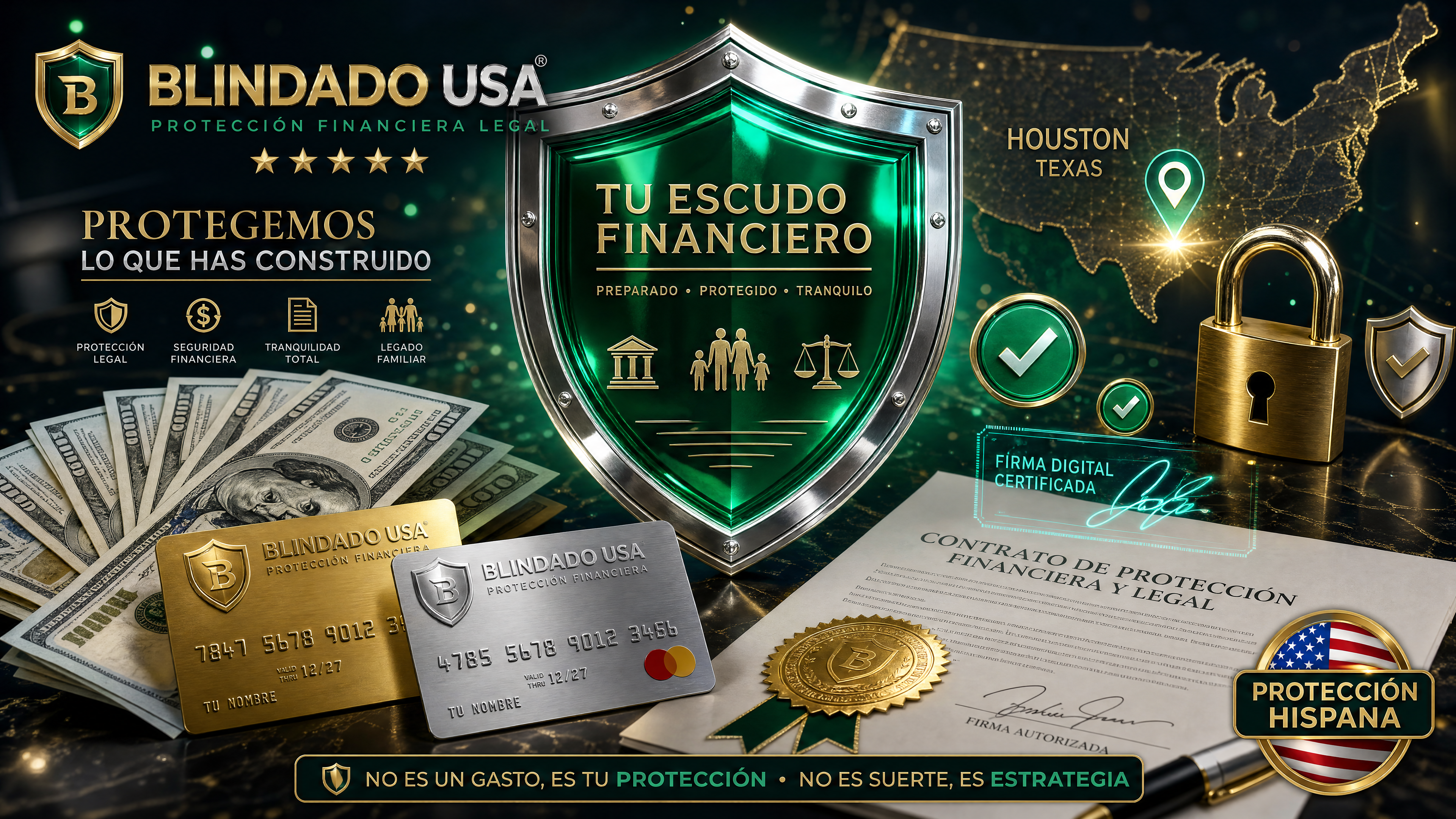 Blindado USA — Tu Escudo Financiero · Protección financiera y legal